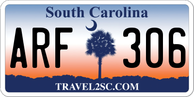SC license plate ARF306