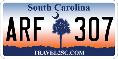 SC license plate ARF307