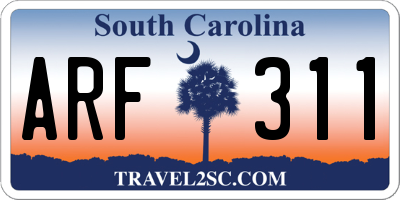 SC license plate ARF311