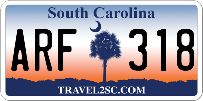 SC license plate ARF318