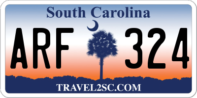 SC license plate ARF324