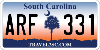 SC license plate ARF331