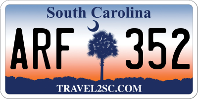 SC license plate ARF352