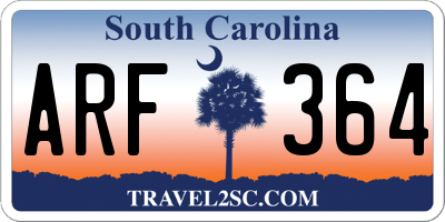 SC license plate ARF364