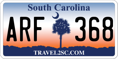 SC license plate ARF368