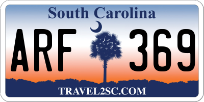SC license plate ARF369