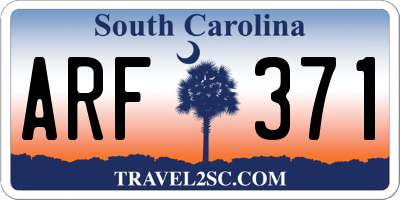SC license plate ARF371