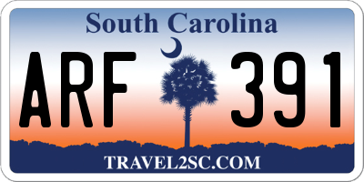 SC license plate ARF391