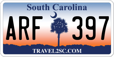 SC license plate ARF397
