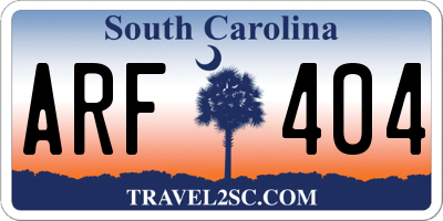 SC license plate ARF404