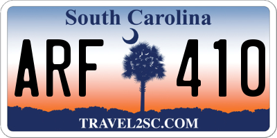 SC license plate ARF410