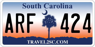 SC license plate ARF424