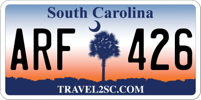 SC license plate ARF426