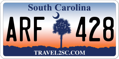 SC license plate ARF428