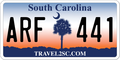 SC license plate ARF441