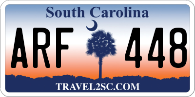 SC license plate ARF448