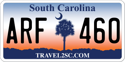 SC license plate ARF460