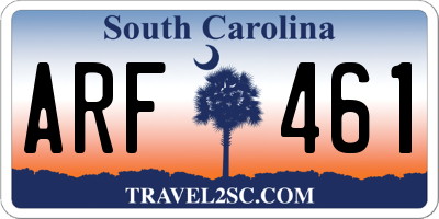 SC license plate ARF461