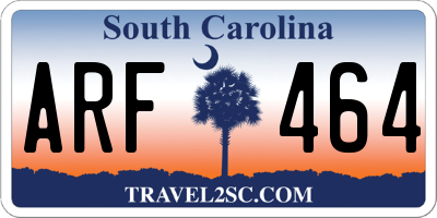 SC license plate ARF464