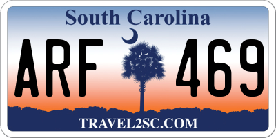 SC license plate ARF469