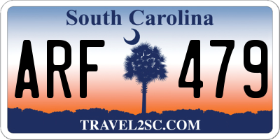 SC license plate ARF479