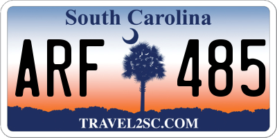 SC license plate ARF485