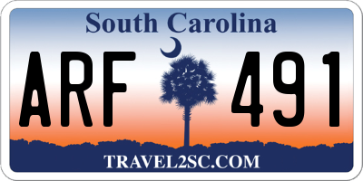 SC license plate ARF491