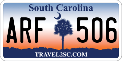 SC license plate ARF506