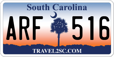 SC license plate ARF516