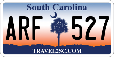 SC license plate ARF527
