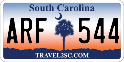 SC license plate ARF544