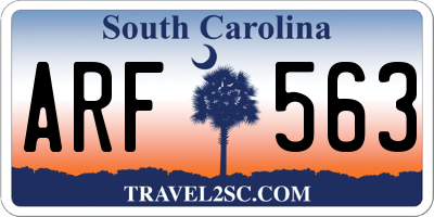 SC license plate ARF563