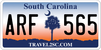 SC license plate ARF565