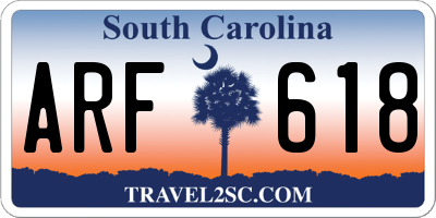 SC license plate ARF618