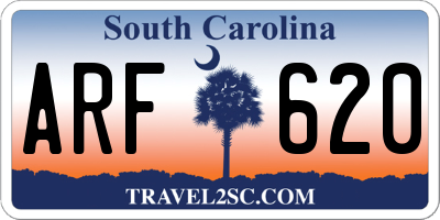 SC license plate ARF620