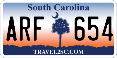 SC license plate ARF654
