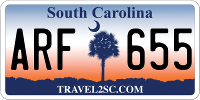 SC license plate ARF655