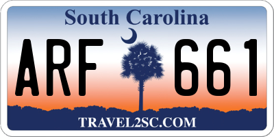 SC license plate ARF661