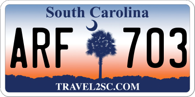 SC license plate ARF703