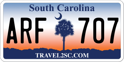 SC license plate ARF707