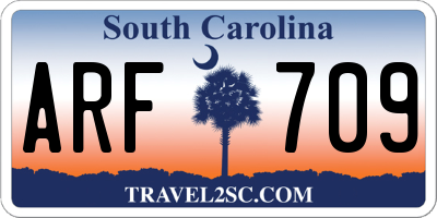 SC license plate ARF709