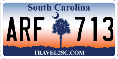 SC license plate ARF713