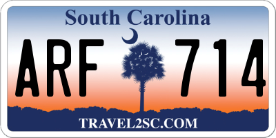 SC license plate ARF714
