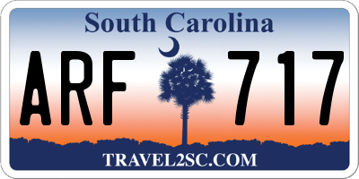 SC license plate ARF717