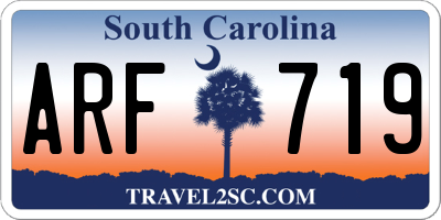 SC license plate ARF719