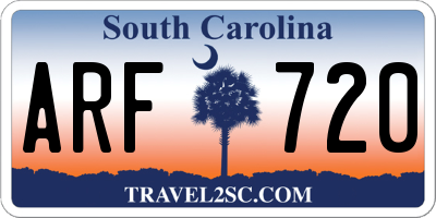 SC license plate ARF720