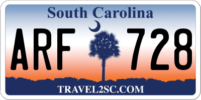 SC license plate ARF728