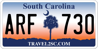 SC license plate ARF730