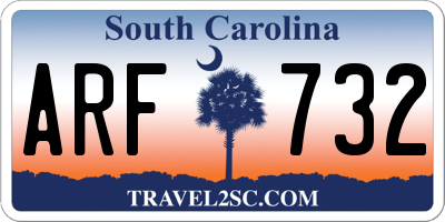 SC license plate ARF732