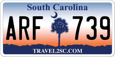 SC license plate ARF739